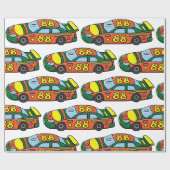 Papier Cadeau Voiture de course numéro 88 (Plat)
