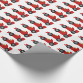 Papier Cadeau Voiture de course rouge (Coin)