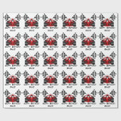 Papier Cadeau Voiture de course rouge (Plat)
