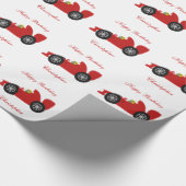Papier Cadeau Voiture de course rouge Anniversaire (Coin)