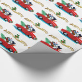 Papier Cadeau Voiture de Noël (Coin)