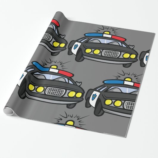 Papier Cadeau Voiture de police (Déroulé)