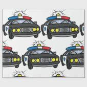 Papier Cadeau Voiture de police (Plat)