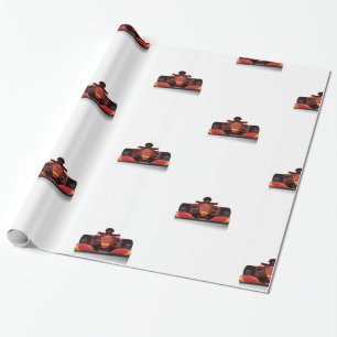 Papier Cadeau Voiture Red Racing