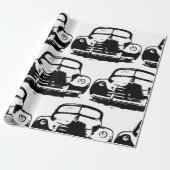 Papier Cadeau Voiture Retro (Déroulé)