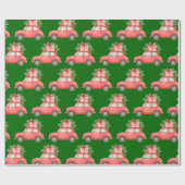 Papier Cadeau Voiture rouge festive | Cadeaux de Noël Design de  (Plat)