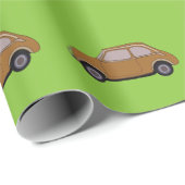 Papier Cadeau Voiture Vintage (Coin rond)