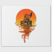 Papier Cadeau Voiture vintage Retro Style Sprint (Plat)