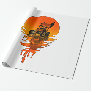 Papier Cadeau Voiture vintage Retro Style Sprint