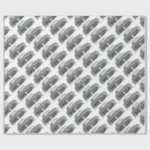 Papier Cadeau Voiture Vintage Voyage (Plat)