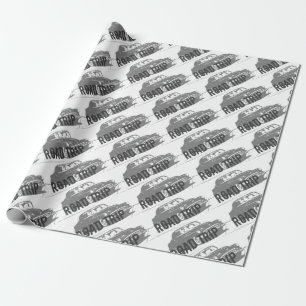 Papier Cadeau Voiture Vintage Voyage