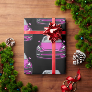 Papier Cadeau Voiture VUS Pink Electric Arrière - plan noir