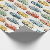 Papier Cadeau Voitures anciennes colorées - (Coin)