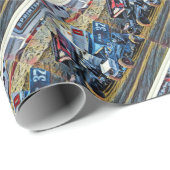 Papier Cadeau Voitures de course (Coin rond)