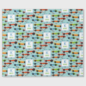 Papier Cadeau Voitures de course cool Enfants Anniversaire perso (Plat)
