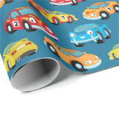 Papier Cadeau Voitures de jouets (Coin rond)