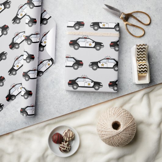 Papier Cadeau Voitures de police (Artisanat)