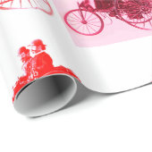 PAPIER CADEAU VOITURES DE VINTAGE RASSEMBLANT POP ART (Coin rond)