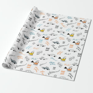 Papier Cadeau Voitures et véhicules garages papier d'emballage c