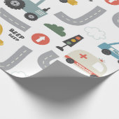 Papier Cadeau Voitures Pattern enfants (Coin)