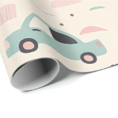 Papier Cadeau Voitures sans couture Motif pour les passionnés de (Coin rond)