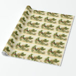 Papier Cadeau Voitures vintage Christmas Greming<br><div class="desc">Noël Salutations vintage voitures design par Helen A. Lisher.</div>