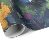 Papier Cadeau Vol de papillon abstrait vibrant (1) (Coin rond)