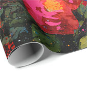 Papier Cadeau Vol de Papillon Abstrait Vibrant (10) (Coin rond)