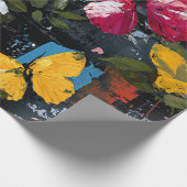 Papier Cadeau Vol de papillon abstrait vibrant (2) (Coin)