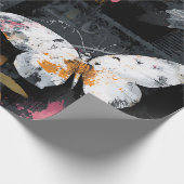 Papier Cadeau Vol de papillon abstrait vibrant (3) (Coin)