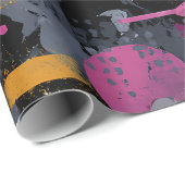 Papier Cadeau Vol de Papillon Abstrait Vibrant (4) (Coin rond)