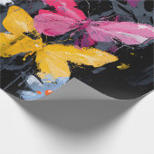 Papier Cadeau Vol de Papillon Abstrait Vibrant (5) (Coin)