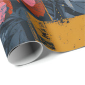 Papier Cadeau Vol de Papillon Abstrait Vibrant (6) (Coin rond)