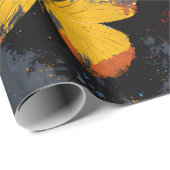 Papier Cadeau Vol de Papillon Abstrait Vibrant (8) (Coin rond)