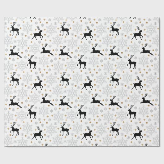 Papier Cadeau Vol de rennes (Plat)