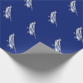 Papier Cadeau Vol de silhouette de Cessna de chrome d'avions sur (Coin)