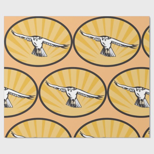 Papier Cadeau Vol Retro Hawk (Plat)