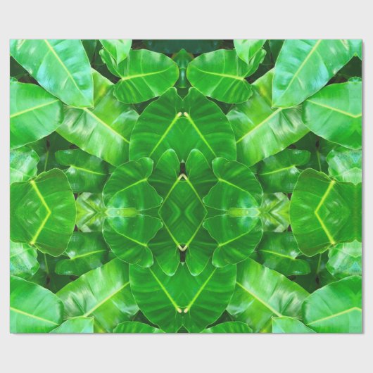 Papier Cadeau Volage vert tropical (Plat)