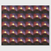 Papier Cadeau Volcan actif - Écrivez votre propre texte (Plat)