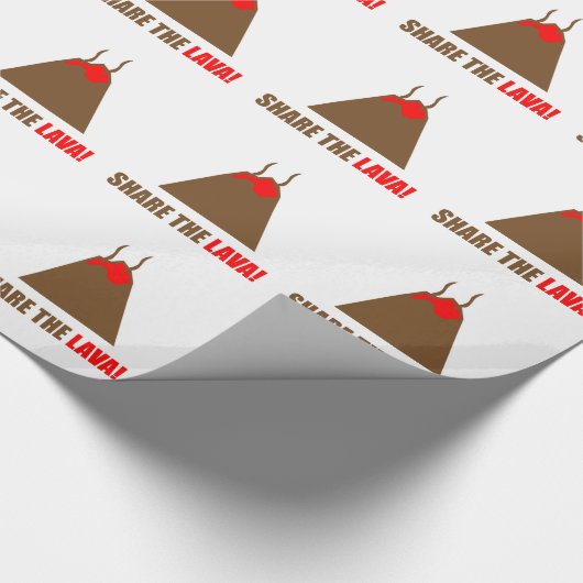 Papier Cadeau Volcan drôle (Coin)