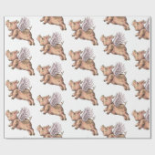 Papier Cadeau Voler des porcs (Plat)