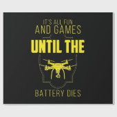 Papier Cadeau Voler Drone Est Mon Jeu (Plat)