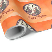 Papier Cadeau Voler ensemble - Halloween personnalisé (Coin rond)