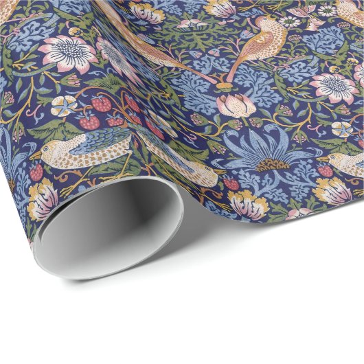 Papier Cadeau Voleur de fraise de William Morris (Coin rond)