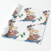 Papier Cadeau Voleur Voler De L'Argent (Déroulé)