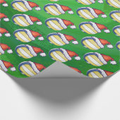 Papier Cadeau Volley-ball Casquette de Noël (Coin)