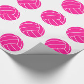 Papier Cadeau Volley rose chaud (Coin)