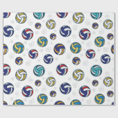 Papier Cadeau Volleyballs (Plat)