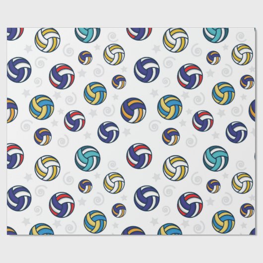 Papier Cadeau Volleyballs (Plat)