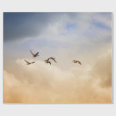 Papier Cadeau Vols d'oiseaux (Plat)